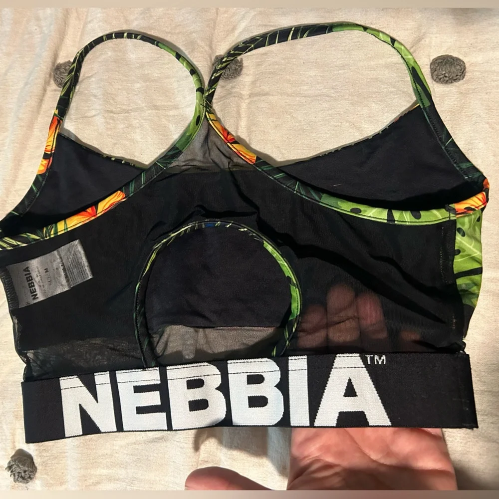 NEBBIA Sport Bra  Size M Flowers Print - Picture 2 of 11